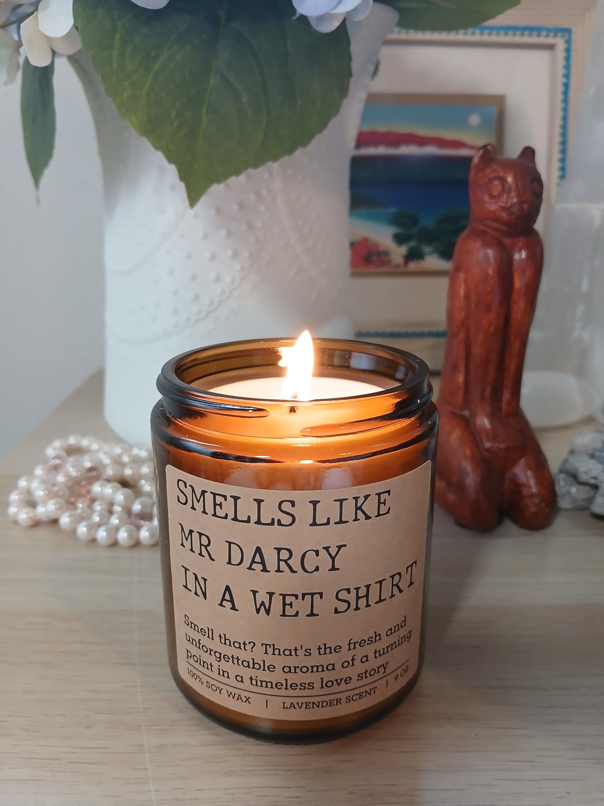 GSPY Mr Darcy Candle - Pride and Prejudice Gifts for Women, Men - Bookish, Reading, Literary, Book Lovers Gifts for Jane Austen Fans customer photo 1