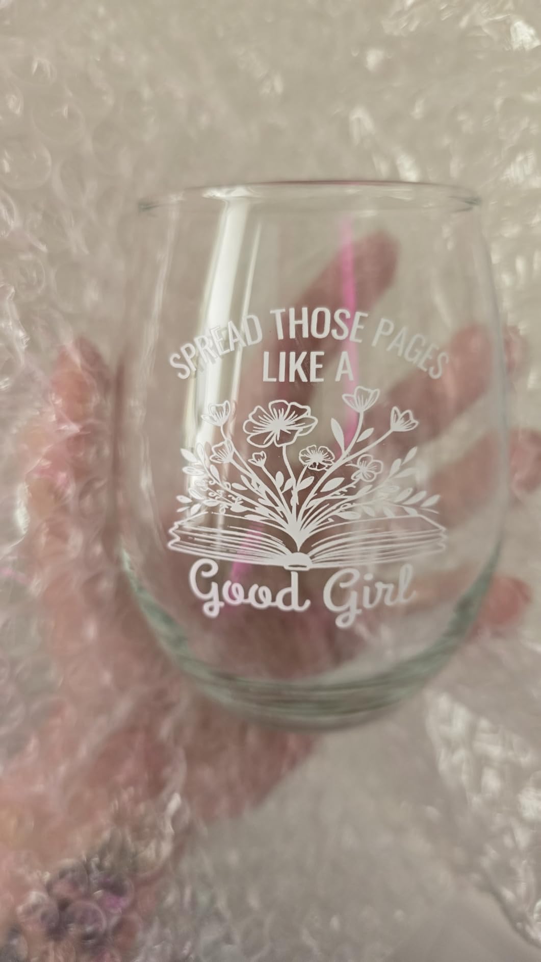 Glassicle Book Lovers Wine Gift – Funny Wine Glass for Women Who Love Spicy Books – Bookish Gift for Readers, Dark Romance BookTok Lover Cup for Her customer photo 1