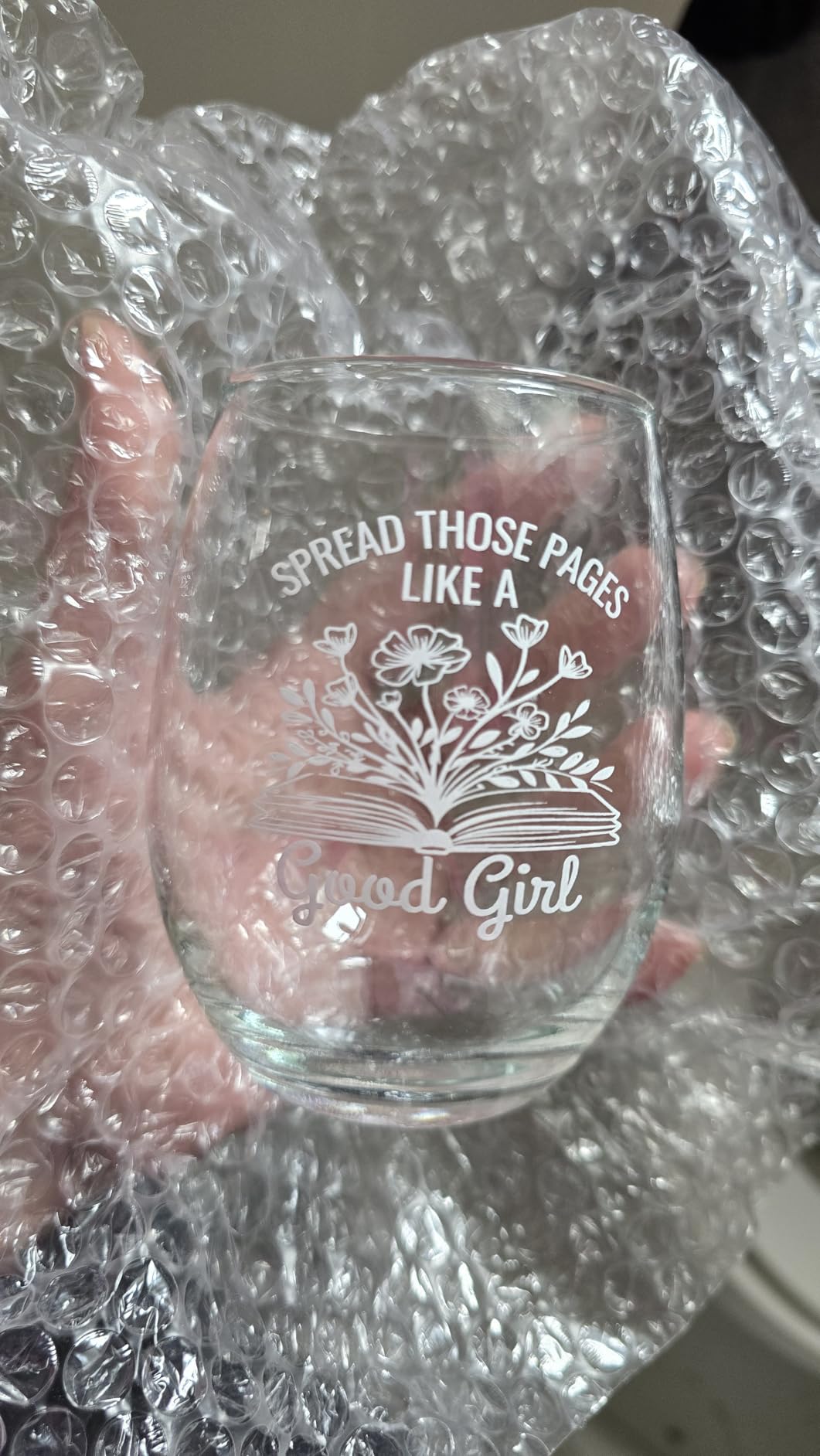 Glassicle Book Lovers Wine Gift – Funny Wine Glass for Women Who Love Spicy Books – Bookish Gift for Readers, Dark Romance BookTok Lover Cup for Her customer photo 2