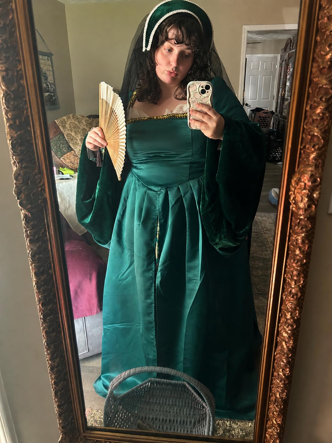 Anne Boleyn Dress Tudor Queen Cosplay Costume Renaissance Dress Elizabethan Ball Gown customer photo 1