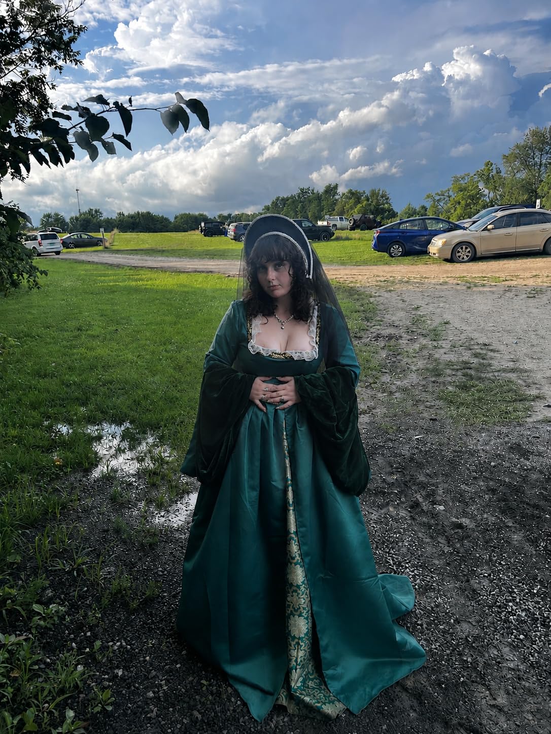 Anne Boleyn Dress Tudor Queen Cosplay Costume Renaissance Dress Elizabethan Ball Gown customer photo 2