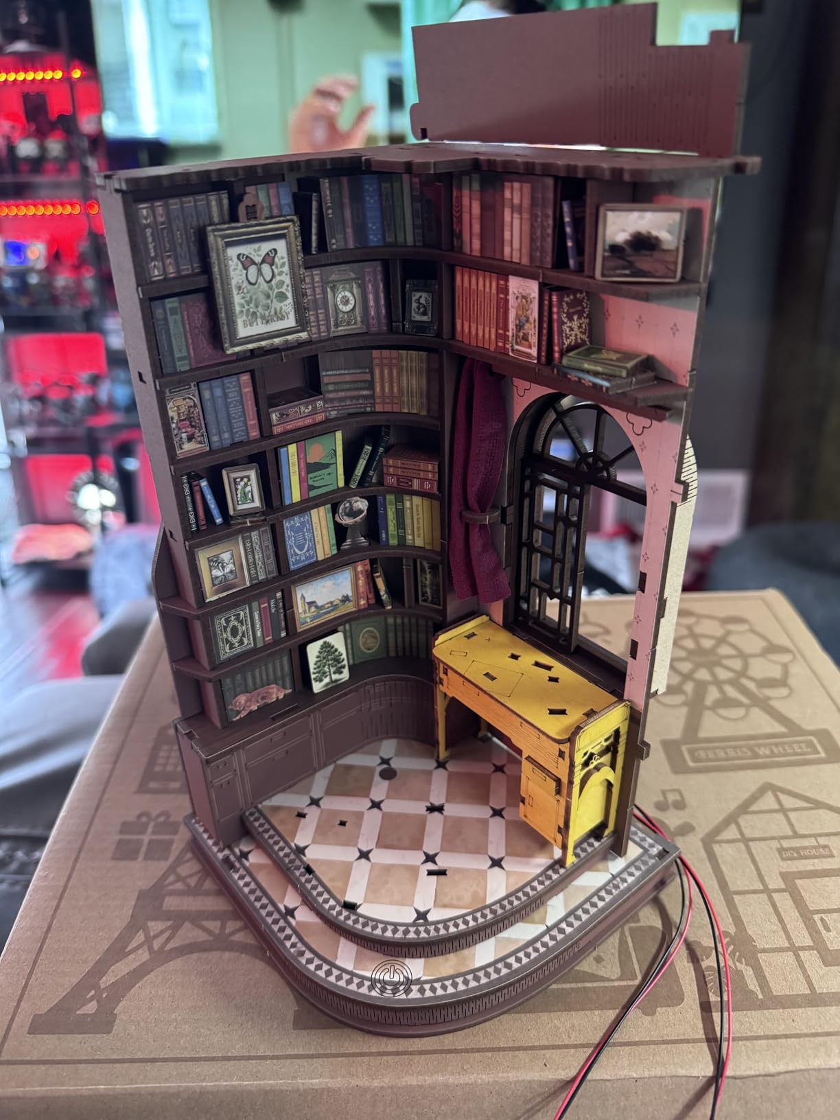 Rolife DIY Book Nook Kit Silent Corner Study, 3D Puzzles Creative British Bookend Bookshelf Decor for Adults, Tiny House Miniature Kits Model Building Kits, DIY Crafts/Gifts for Teens & Book Lovers customer photo 2