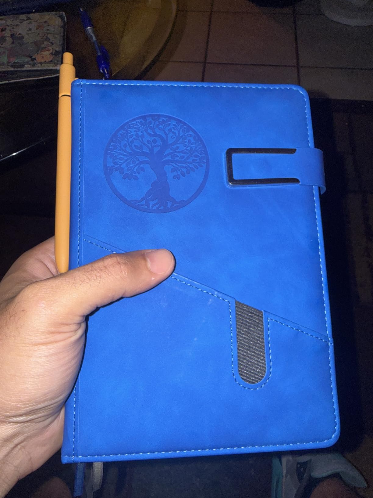 366 Pages College Ruled Notebook with Pen & Gift Box, Leather Journal, A5 | Full-Year 366 Numbered Pages, 100gsm No Bleed Line Paper, Soft-Touch Hardcover, Lay-Flat for Work, Writing, Journaling & Gifts customer photo 1