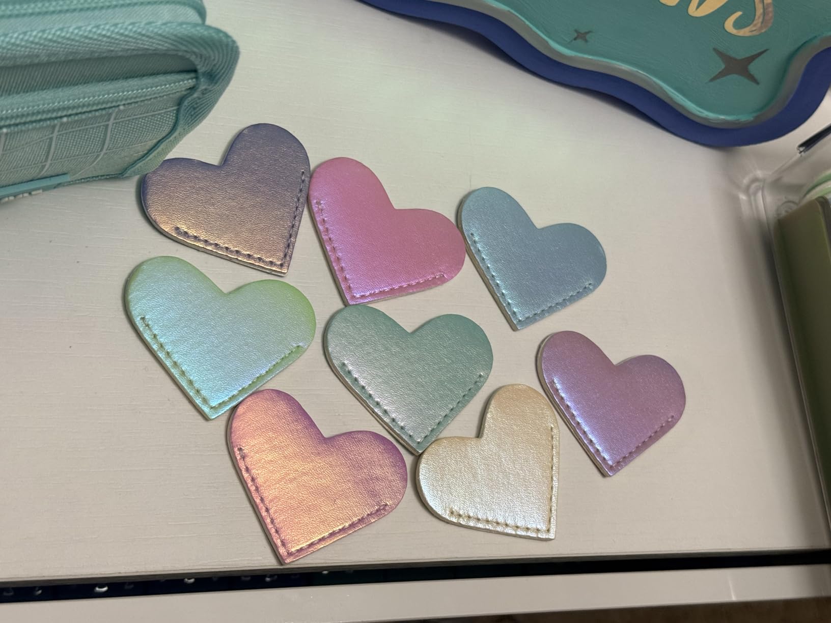 Leather Heart Bookmarks, Reading Gifts for Women, Lovers, Teachers, Friends | 8 Pieces Colorful Book Marks customer photo 1