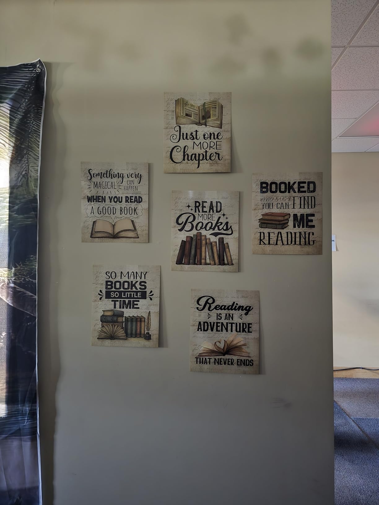 9 Pcs Vintage Reading Posters for Library Reading Comprehension Posters Classroom Chalkboard Decor Book Bulletin Board Set Library Corner Wall Art for Elementary Middle High School Decorations customer photo 1