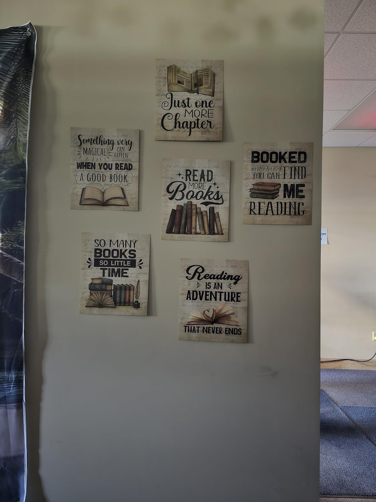 9 Pcs Vintage Reading Posters for Library Reading Comprehension Posters Classroom Chalkboard Decor Book Bulletin Board Set Library Corner Wall Art for Elementary Middle High School Decorations customer photo 2