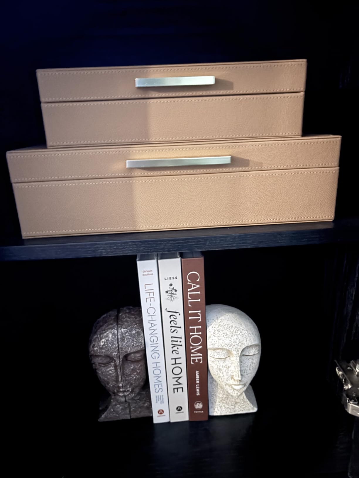 Heavy Duty Bookends for Heavy Books, Book Ends for Shelves, Unique Decorative Book Ends, Aesthetic Bookshelf Decor customer photo 2