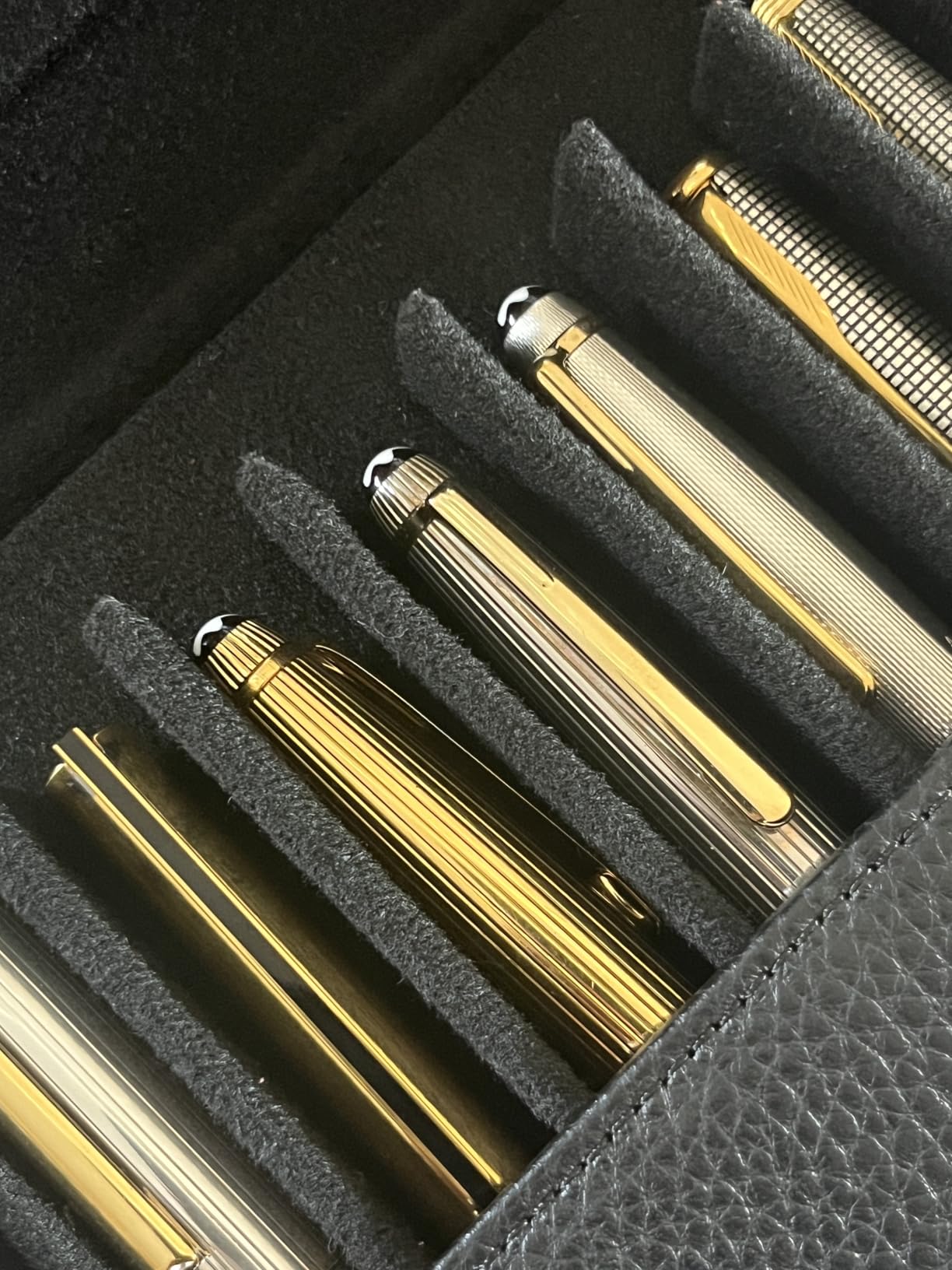 Lanxivi Genuine Leather Fountain Pen Case 6 Slot Crazy Leather Organizer, Portable Pen Bag Pouch Drawer Style customer photo 2