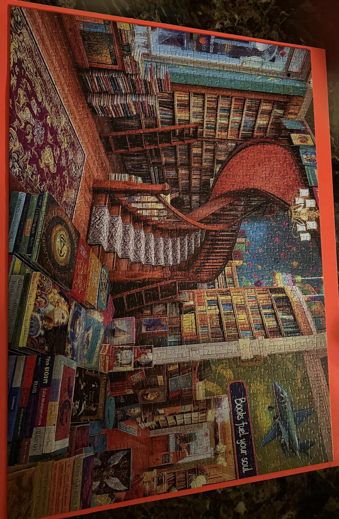 Vibrant Book Nook 1000 Piece Puzzle for Adults with Letters on Back customer photo 1