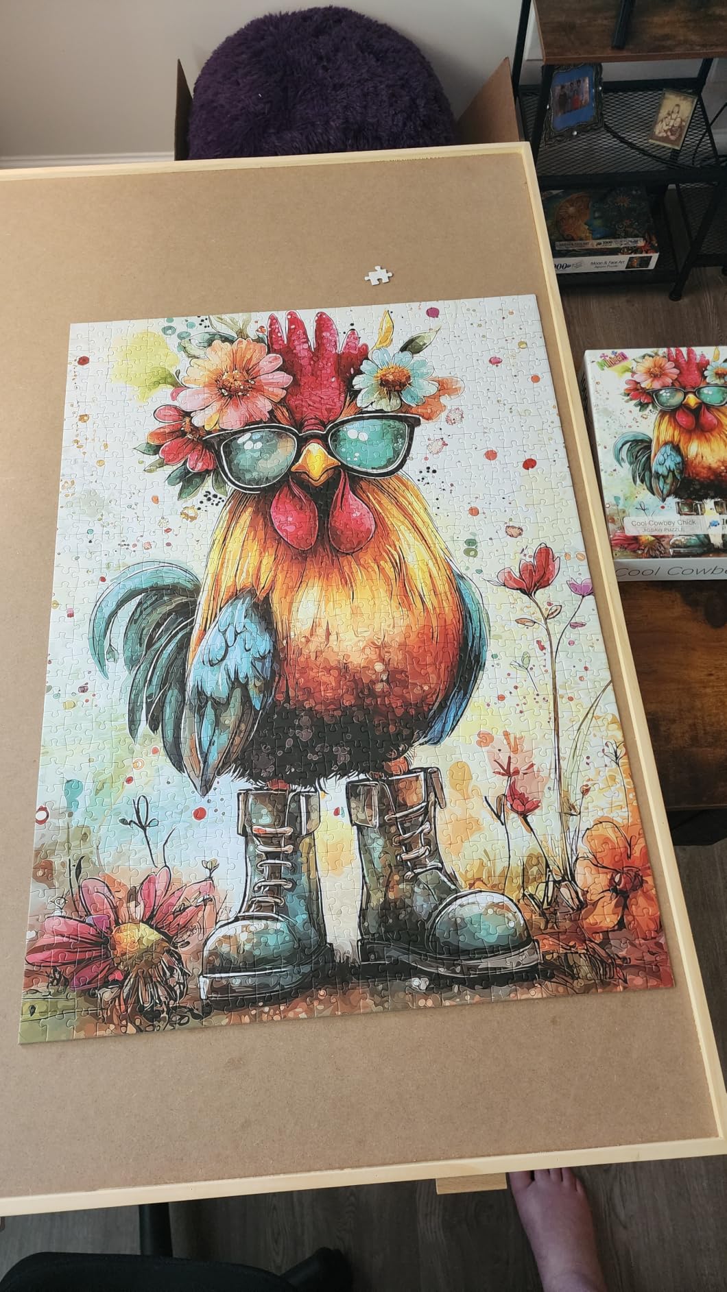 Vibrant Book Nook 1000 Piece Puzzle for Adults with Letters on Back customer photo 2