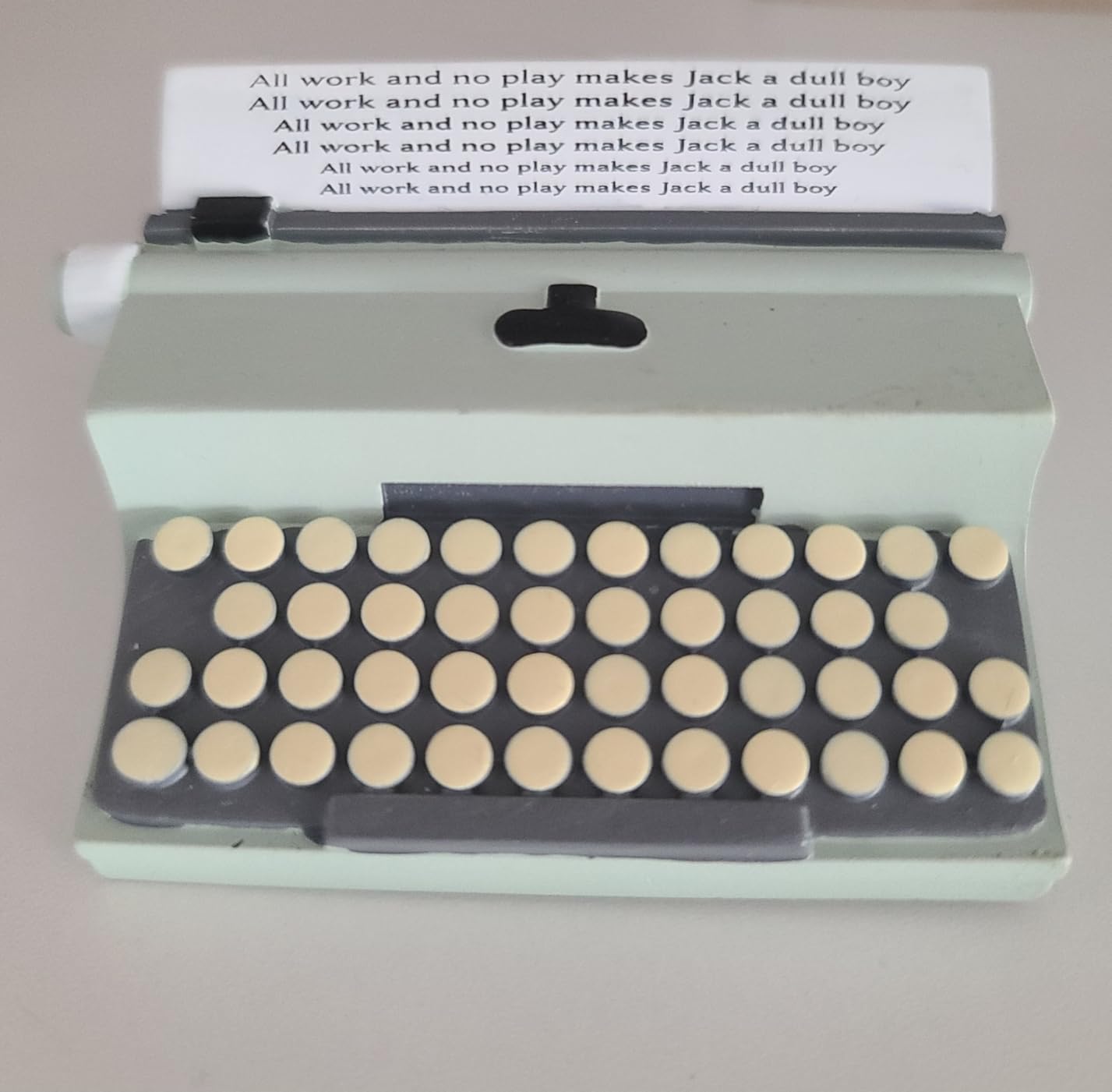 Tree Buddees All Work No Play Typewriter Halloween/Christmas Ornaments customer photo 1