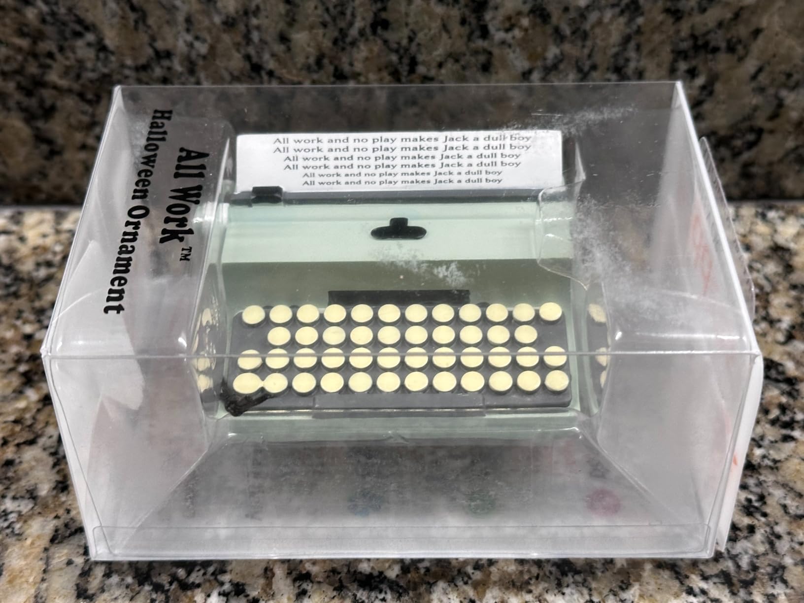 Tree Buddees All Work No Play Typewriter Halloween/Christmas Ornaments customer photo 2