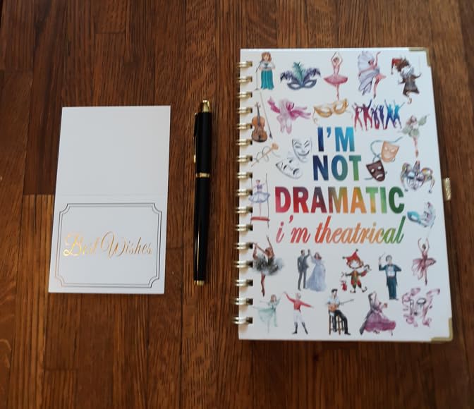 Theater Gifts Musical Theater Gifts Spiral Notebook Journal with Pen Broadway Gift Music Teachers Musicians Funny Gift for Kids Drama Student Directors Actors Graduation Birthday customer photo 1