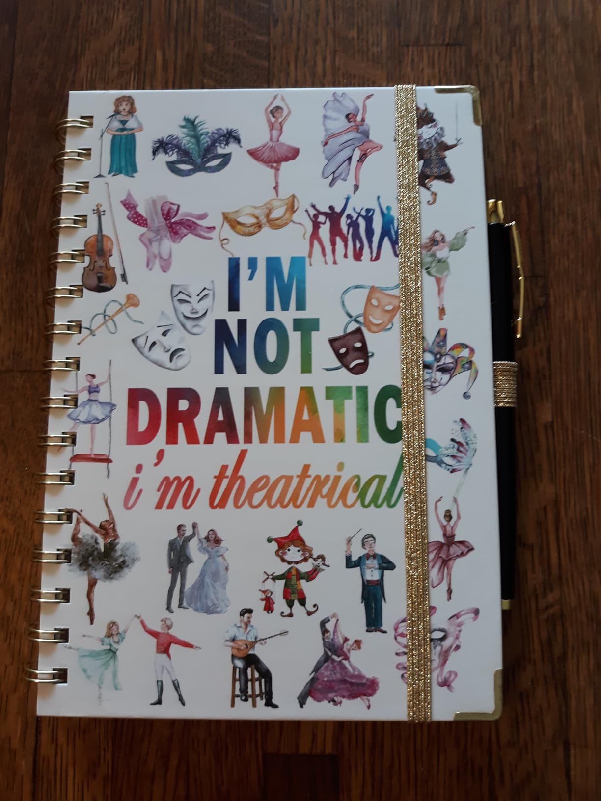 Theater Gifts Musical Theater Gifts Spiral Notebook Journal with Pen Broadway Gift Music Teachers Musicians Funny Gift for Kids Drama Student Directors Actors Graduation Birthday customer photo 2