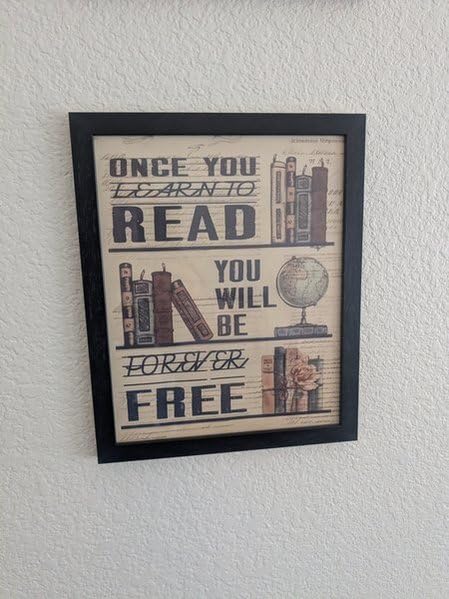 6 Piece Vintage Reading Quote Wall Art Prints, Retro Book Lover Canvas Posters with Inspirational Library Quotes, Rustic Literary Artwork for Classroom Study Office Living Room Home Decor 8x10 inch Unframed customer photo 1