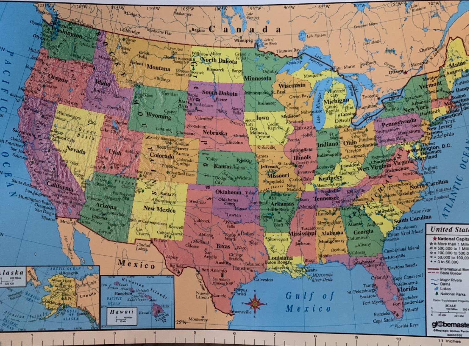 Replogle Easy To Assemble Student - Educational Classic World globe, Blue Ocean, Raised Relief feature, including a bonus map, made in USA, 12