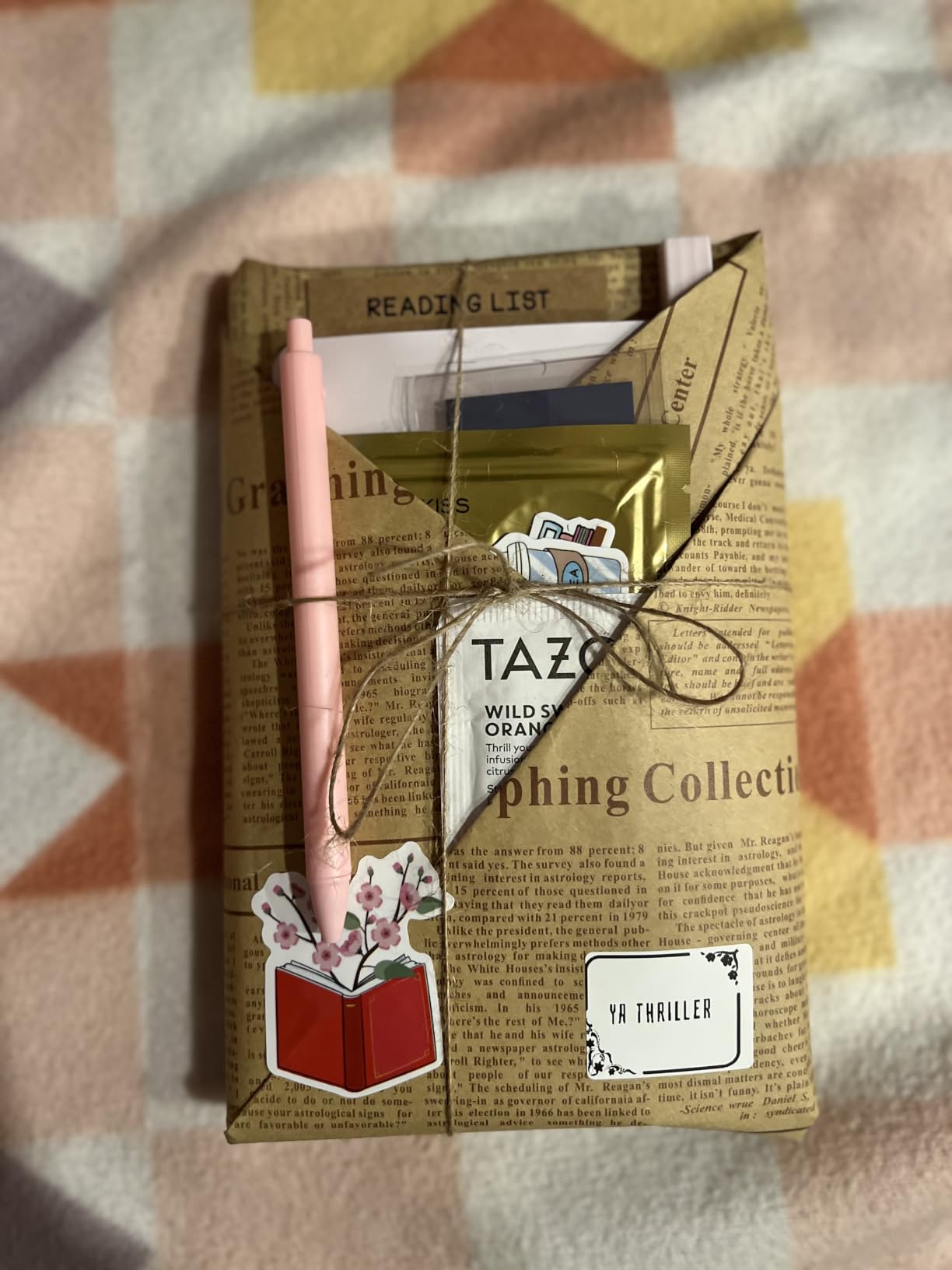 6 Set Blind Date with a Book Supplies, DIY Book Lovers Gifts Including Kraft Paper Index Tabs Reading List Bookmark Heart-Shape Bookmark Kraft Tags Ballpoint Pens Highlighters and 50 x Book Stickers customer photo 1