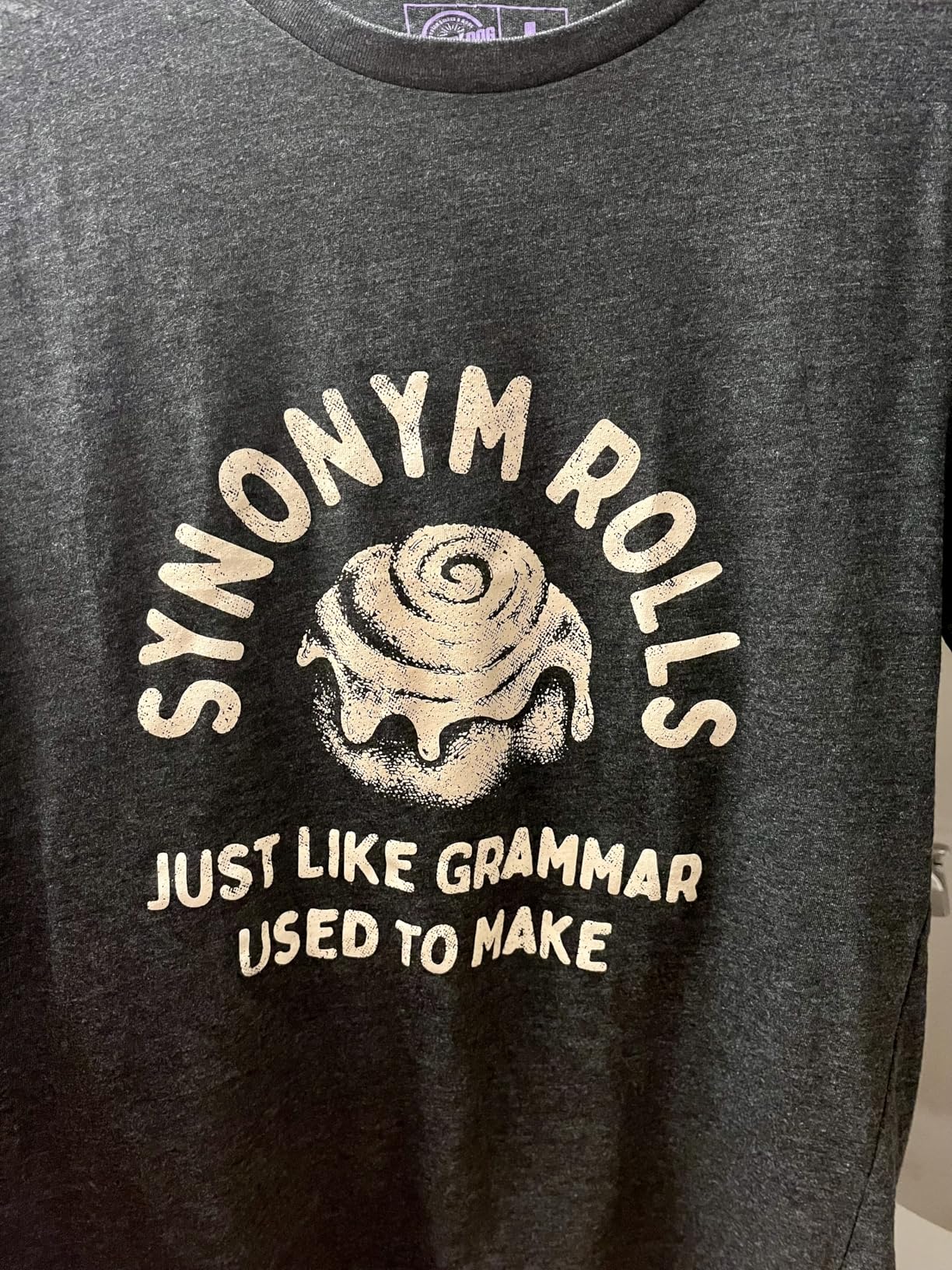 Womens Synonym Rolls Just Like Grammar Used to Make T Shirt Funny Graphic Tee for Ladies customer photo 1