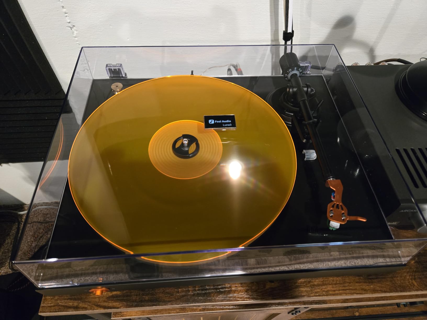 Fosi Audio Luna3 Belt-Driven Stereo Turntable & HiFi Vinyl Record Player with VM95E Cartridge | Fully Manual | 2 RCA | 2 Speed | Anti-Resonance | Anti-Skate customer photo 2