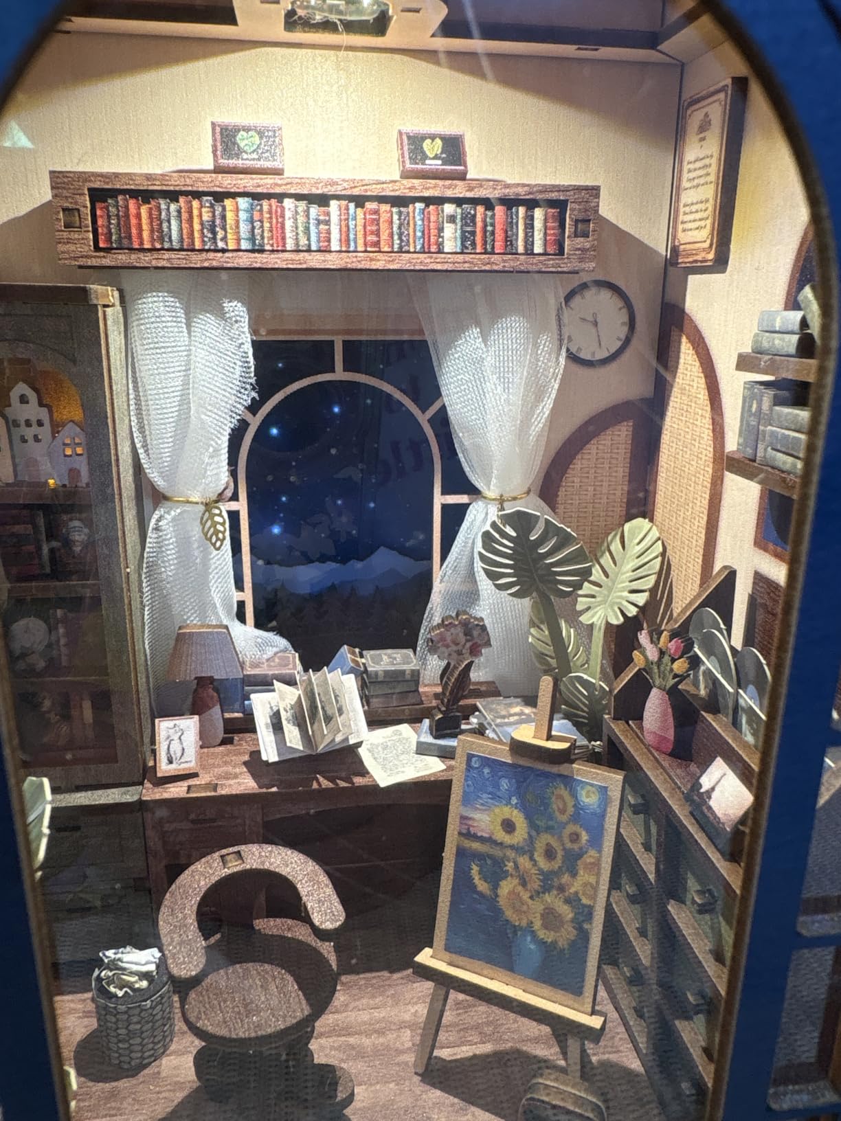 Dolphin Island DIY Book Nook Kit for Adults, 3D Wooden Puzzle Booknook Miniature House Kit (Starlight Reading Nook) customer photo 1