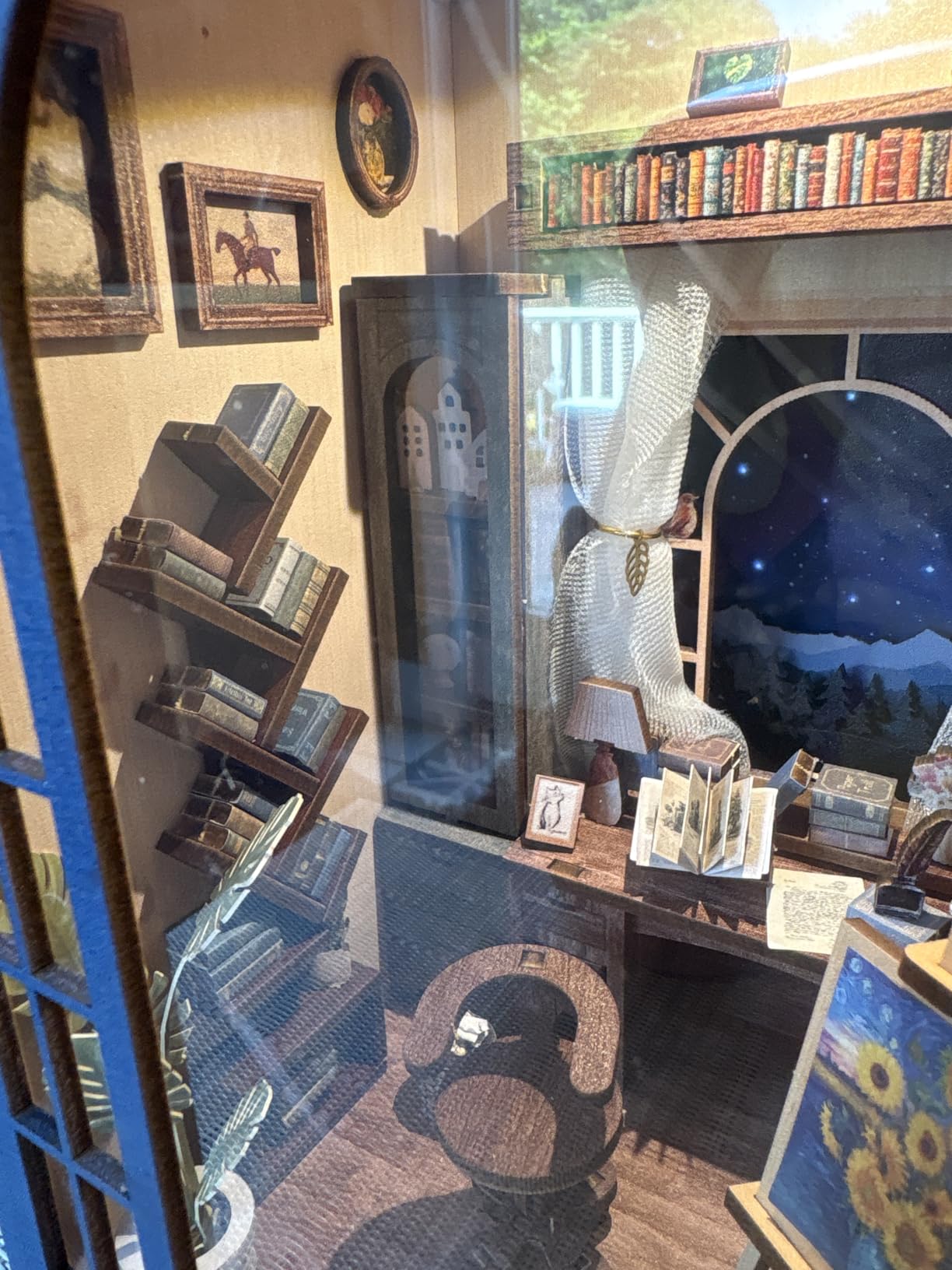 Dolphin Island DIY Book Nook Kit for Adults, 3D Wooden Puzzle Booknook Miniature House Kit (Starlight Reading Nook) customer photo 2
