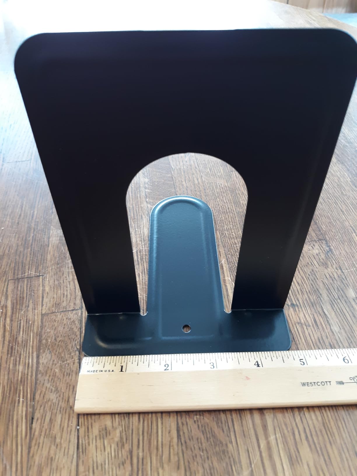 Book Ends, Heavy Duty Bookends to Hold Books, Metal Bookends | Book Ends for Home Office Decorative, Black 6.5 x 5 x 5.7 in, 7 Pair/ 14Piece customer photo 2
