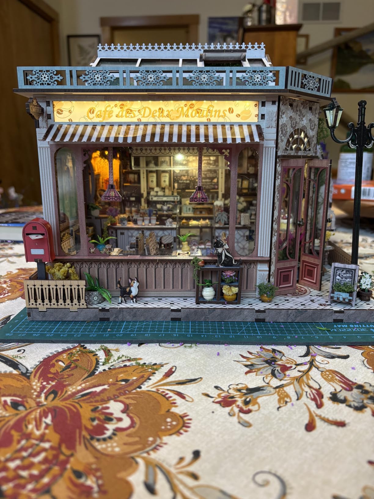 Book Nook Kit - DIY Miniature House Diorama Dollhouse Kit, Booknook Tiny House Bookshelf Decor 3D Wooden Puzzle, Gifts for Adults, Teens, and Family(Cafe des Deux Moulins) customer photo 2