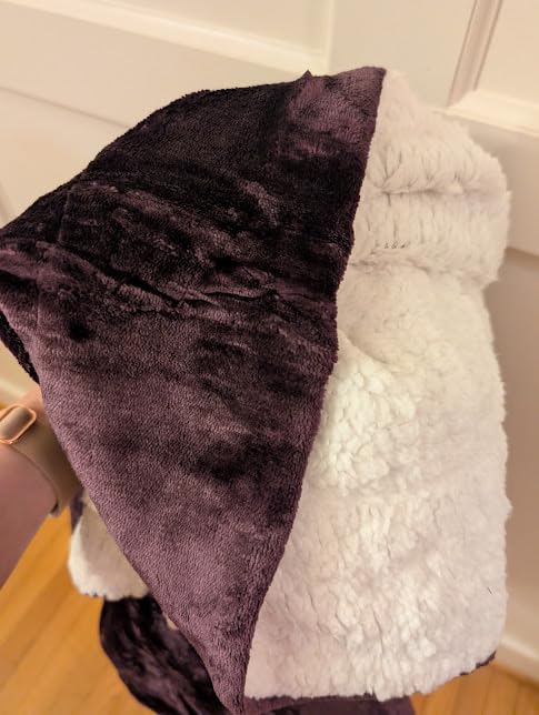 Mocassi Premium Ultra-Soft Flannel Fleece Sherpa Throw Blanket - Warm Cozy Reversible Plush Micromink Blanket for Couch, Bed and Sofa - Fluffy, Christmas Winter Bedding Gift, Full, Cream customer photo 2