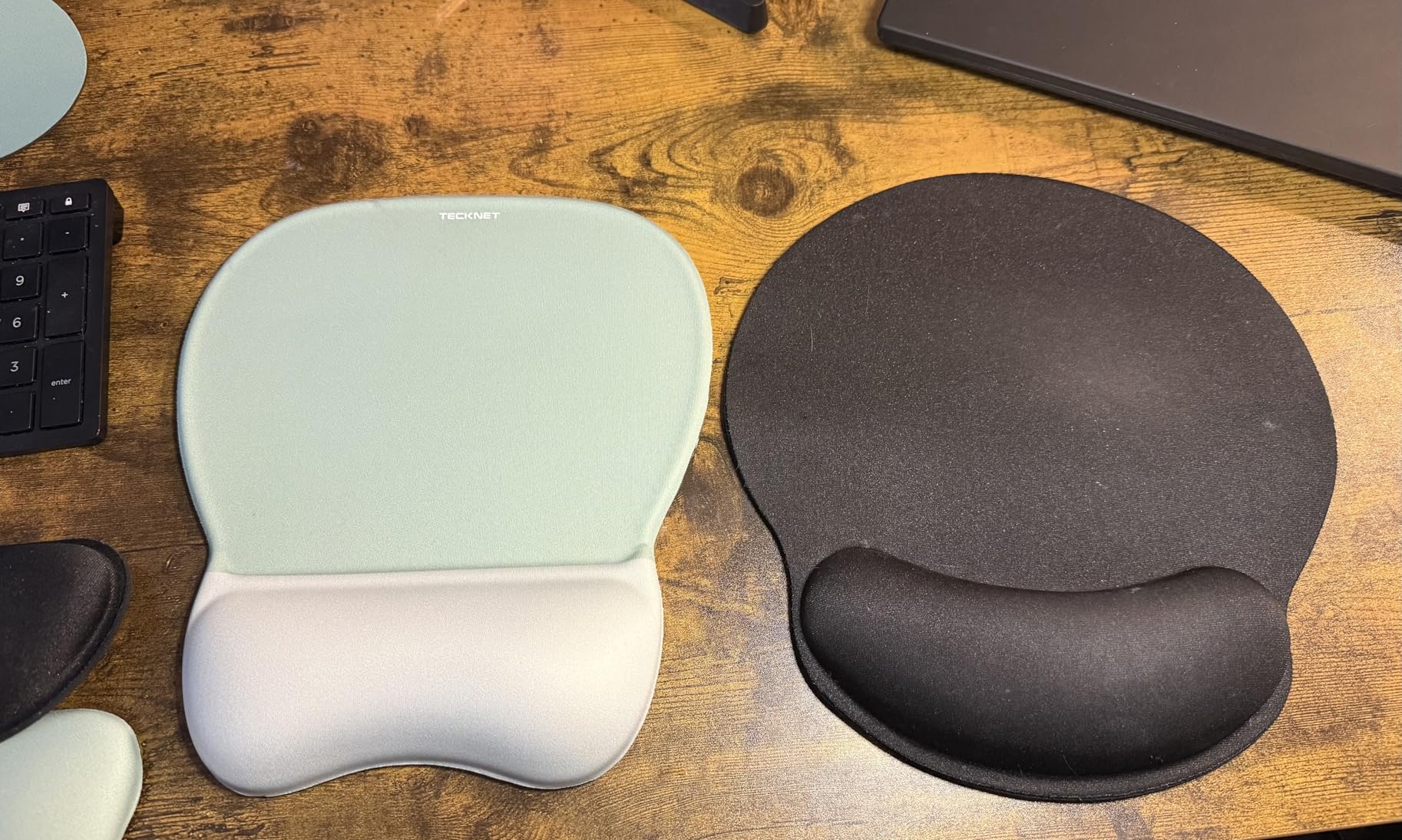 TECKNET Gel Ergonomic Mouse Pad & Keyboard Wrist Rest & Coaster | 3 in 1 Set, Pain Relief, Milk Silk Cloth, Non-Slip PU Base, Easy Typing, Memory Foam Wrist Support for Office & Home customer photo 2