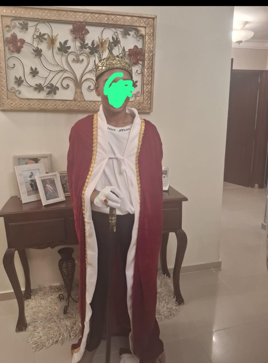 King & Queen Costume Set - Medieval Royal Cape for Halloween customer photo 1