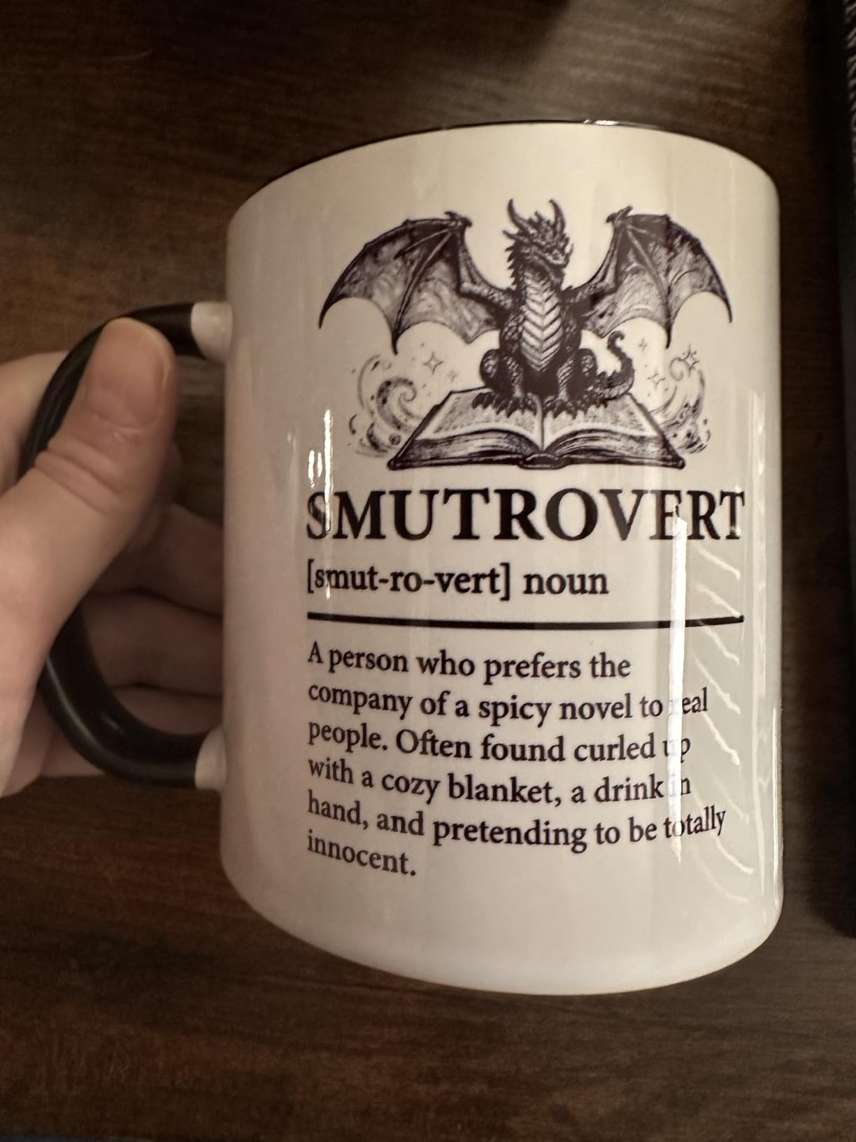 Smutrovert Definition Mug - Funny Reading Gift for Book Lovers, Spicy Romance Readers & Introverts - 11oz Ceramic Coffee Mug/Tea Cup with Humorous Dictionary Quote customer photo 1