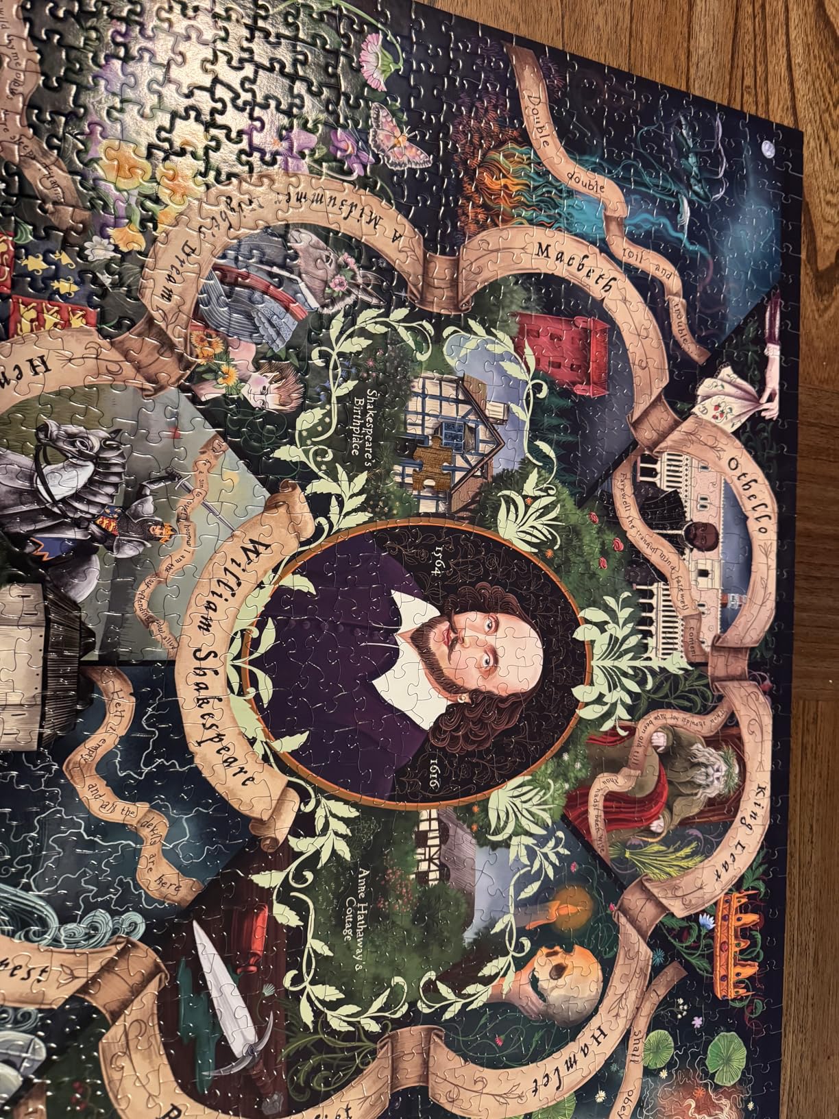 Gibsons Shakespeare 1000 Piece Jigsaw Puzzle for Adults - Colourful Literary & History Art by Anna Stead - Premium Sustainable Made in America customer photo 2