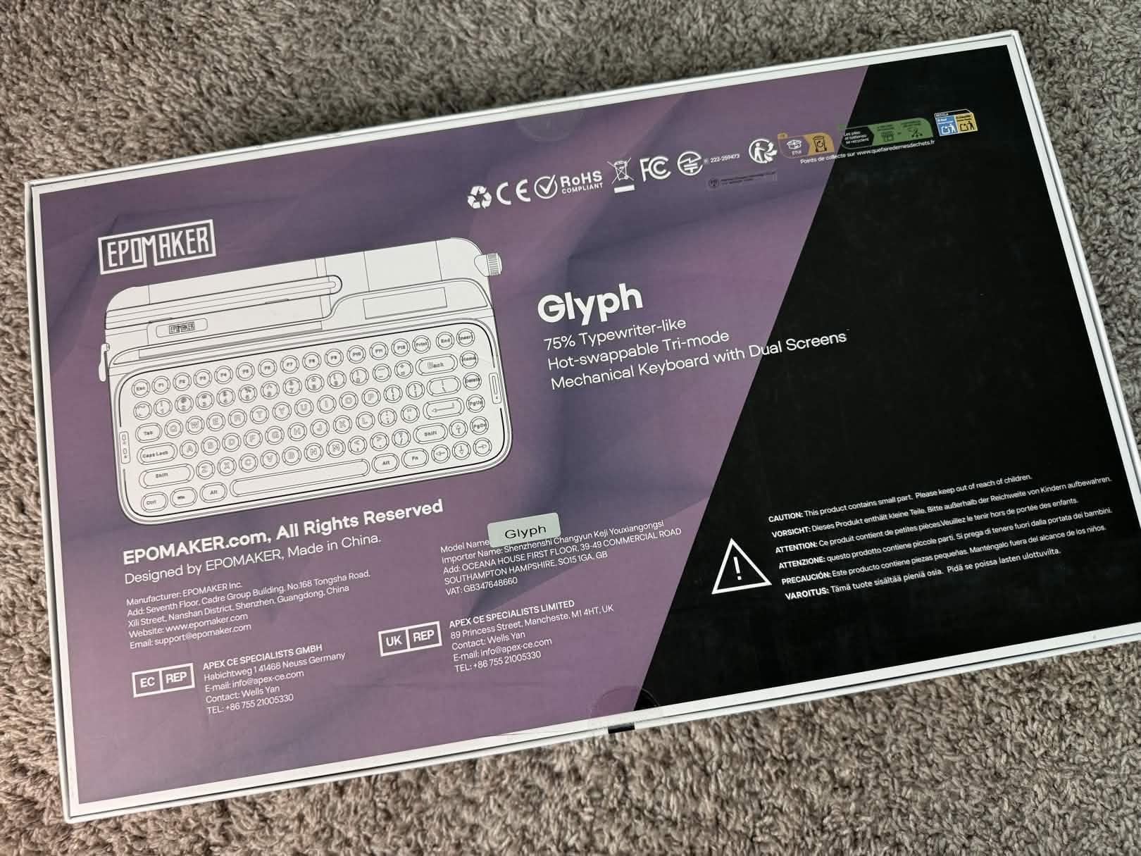 EPOMAKER Glyph Wireless Typewriter Retro Mechanical Keyboard, Screen & Knob & Lever, Wrist Rest, Round PBT Keycap, Hot Swap, RGB, Custom Software, Top-Mount, 75% Creamy Keyboard for PC/MAC customer photo 1