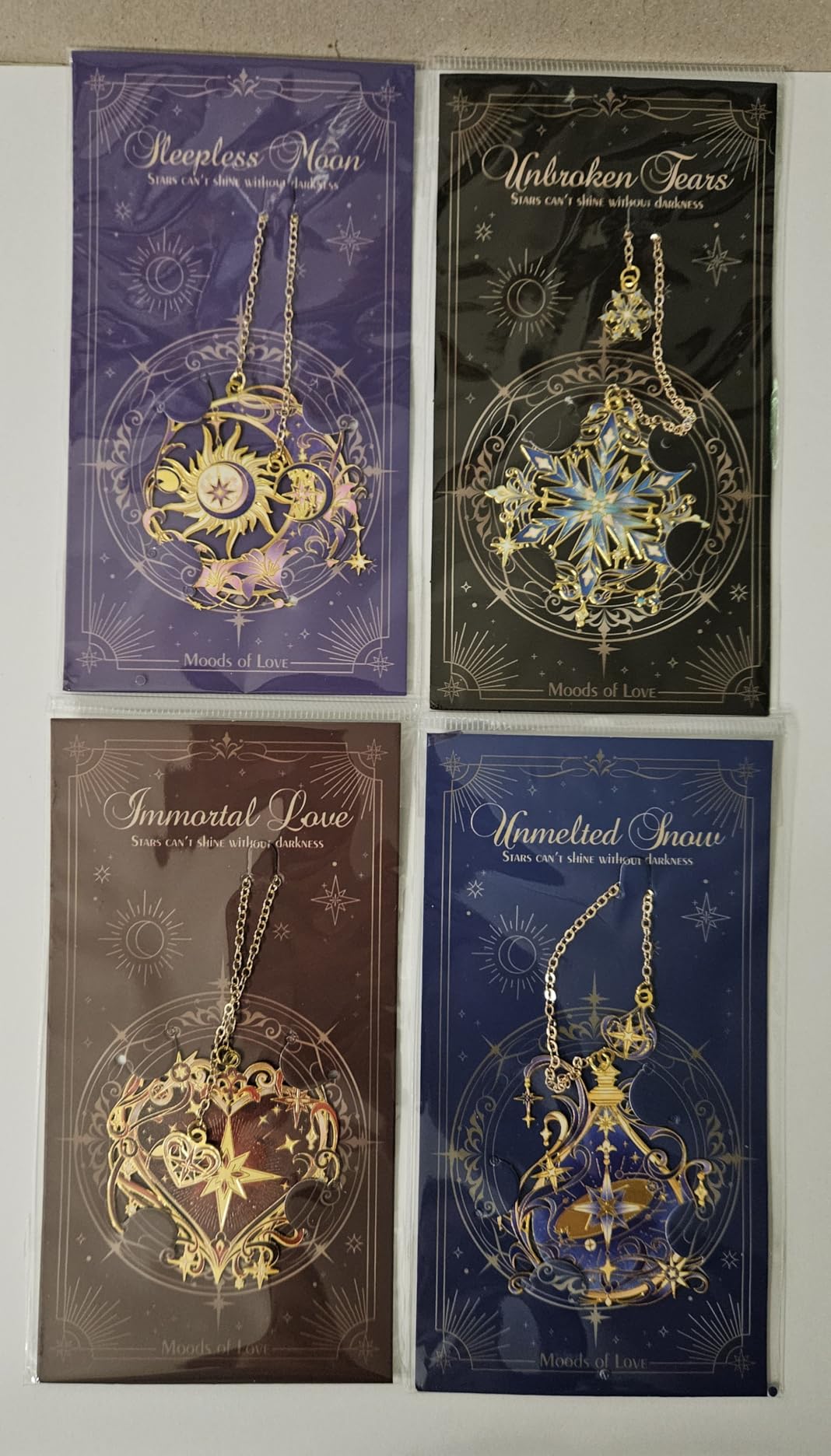 Metal Bookmarks Set 4pcs for Reading Women and Men, Stars and Moon Magic Reading Accessories, Fantasy Book Marks Gifts for Book Lovers Readers Kids Page customer photo 2