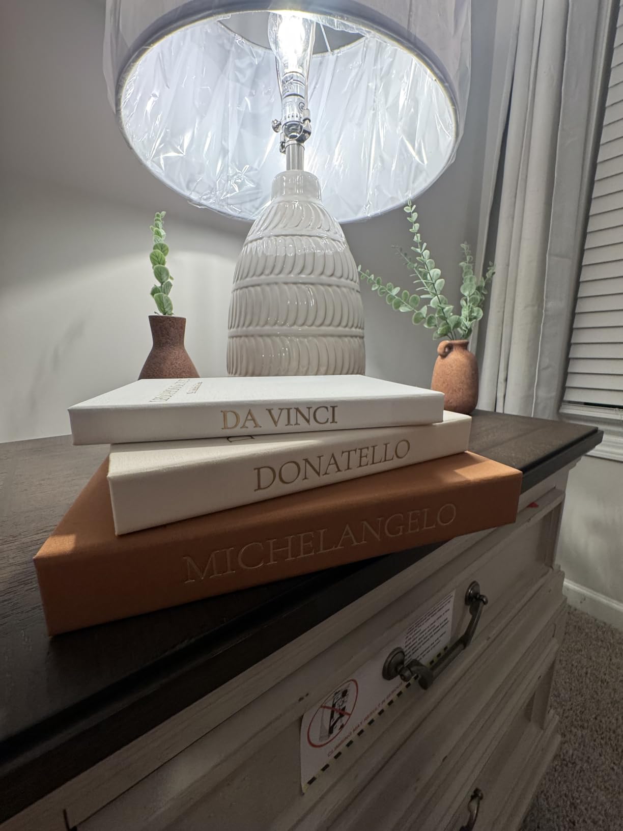 Vintage Faux Book Box Set of 3 Brown Linen Decorative Books for Shelves, Fake Books for Decoration with Secret Compartment, Rustic Farmhouse Coffee Table Decor (Brown-Beige-White) customer photo 2