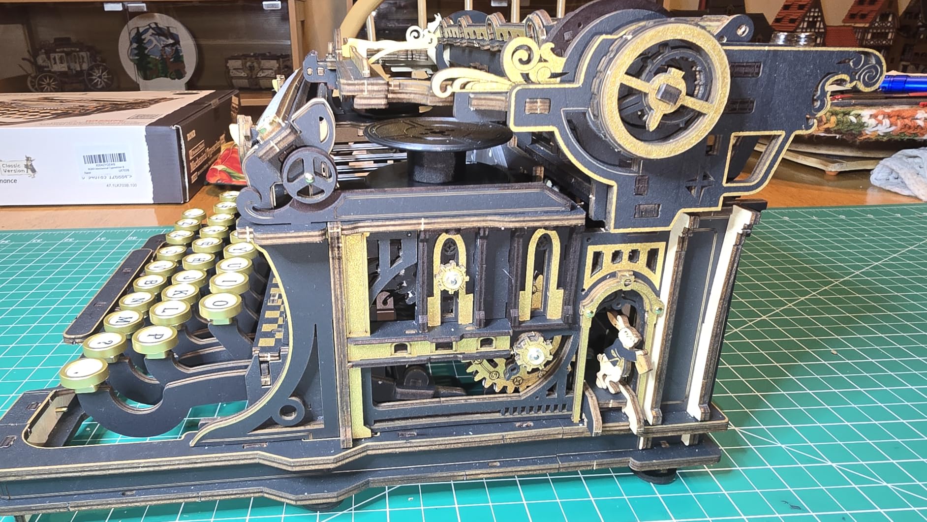 ROKR 3D Wooden Puzzles for Adults, Challenging 12-Hour Immersive Mechanical Typewriter Model Kit customer photo 2