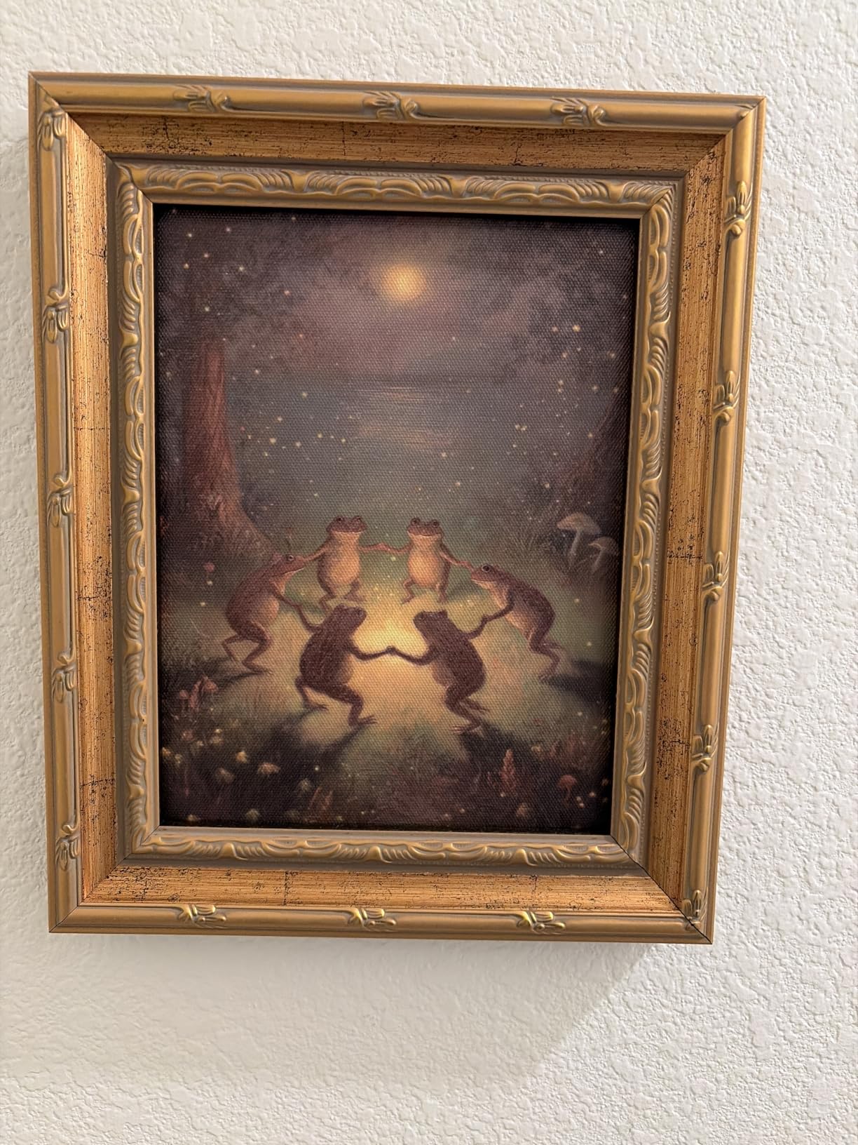 Vintage Gold Framed Victorian Bookish Wall Art Dark Academia Library Fantasy Mystical Canvas Print Reading Nook Butterfly Aesthetic Picture Wall Decor Gothic Bookclub Poster Artwork for Library customer photo 1