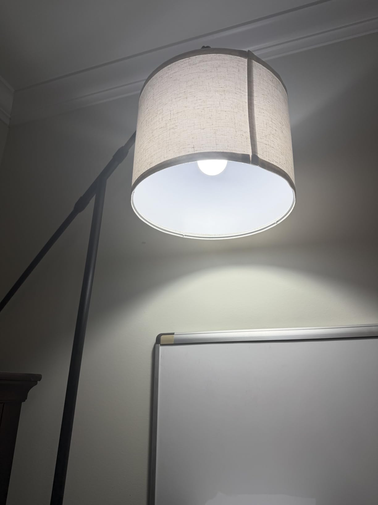 Arc Floor Lamp for Living Room, Dimmable Standing Lamp with Remote, Brightness & Color Temp Adjustable, Height Adjustable Arched Reading Light with LED Bulb, Black Tall Pole Lamp for Bedroom, Office customer photo 1