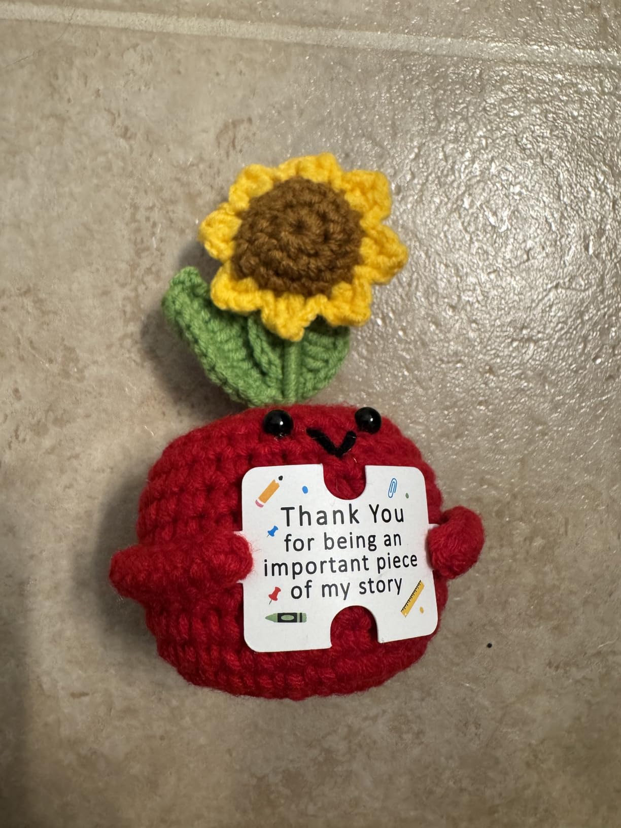 GiftMark Teacher Appreciation Gifts for Women, Birthday Gifts for Teacher | Handmade Crochet Sunflower customer photo 1