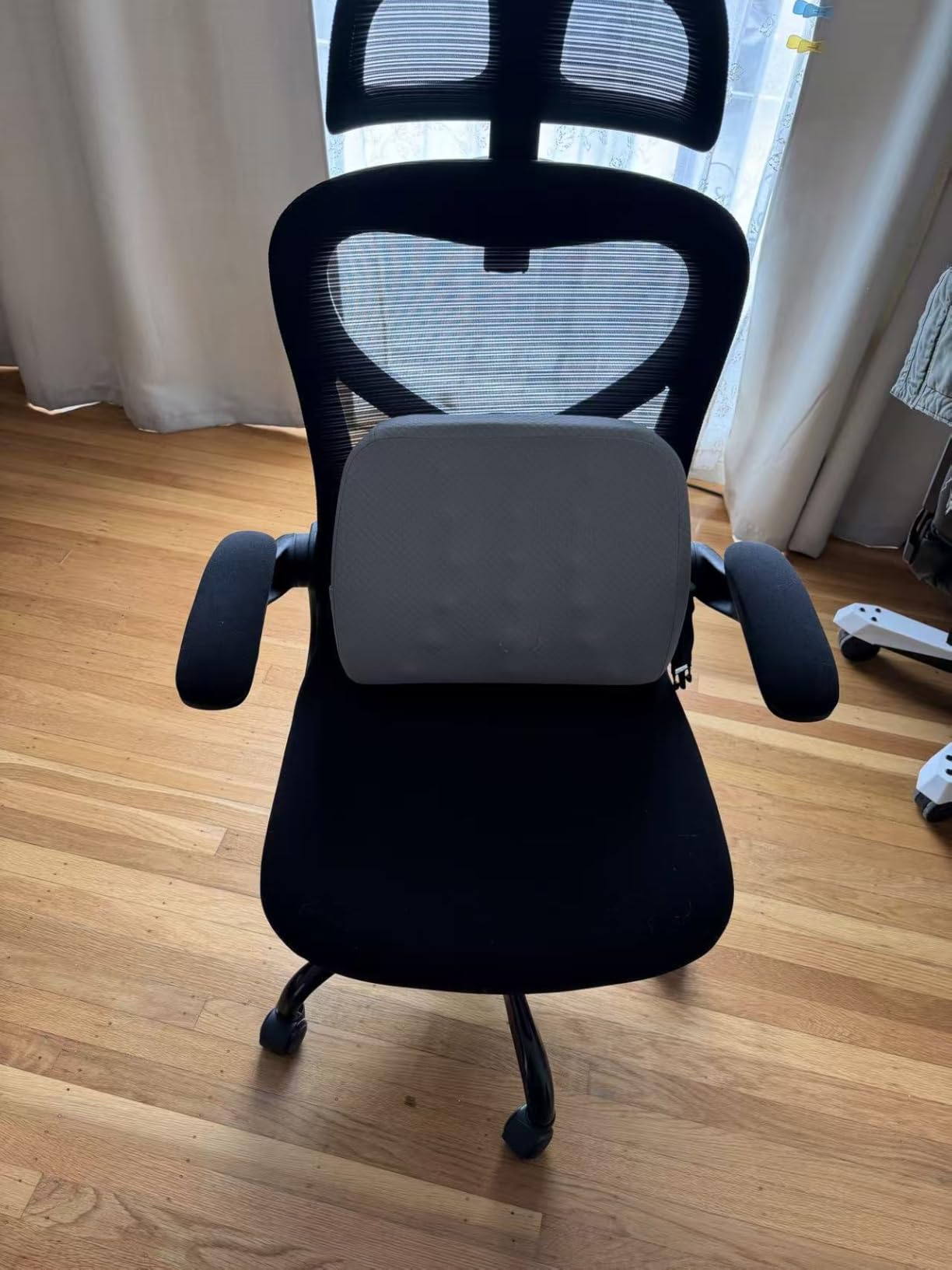 CASASIO Ergonomic Office Chair for Back & Neck Pain Relief, Virgin Foam Seat, 2D Adjustable Lumbar & 3D Headrest, Tilt & Rock for Relaxation, Ideal for Long Sitting Comfort, White/Gold customer photo 1