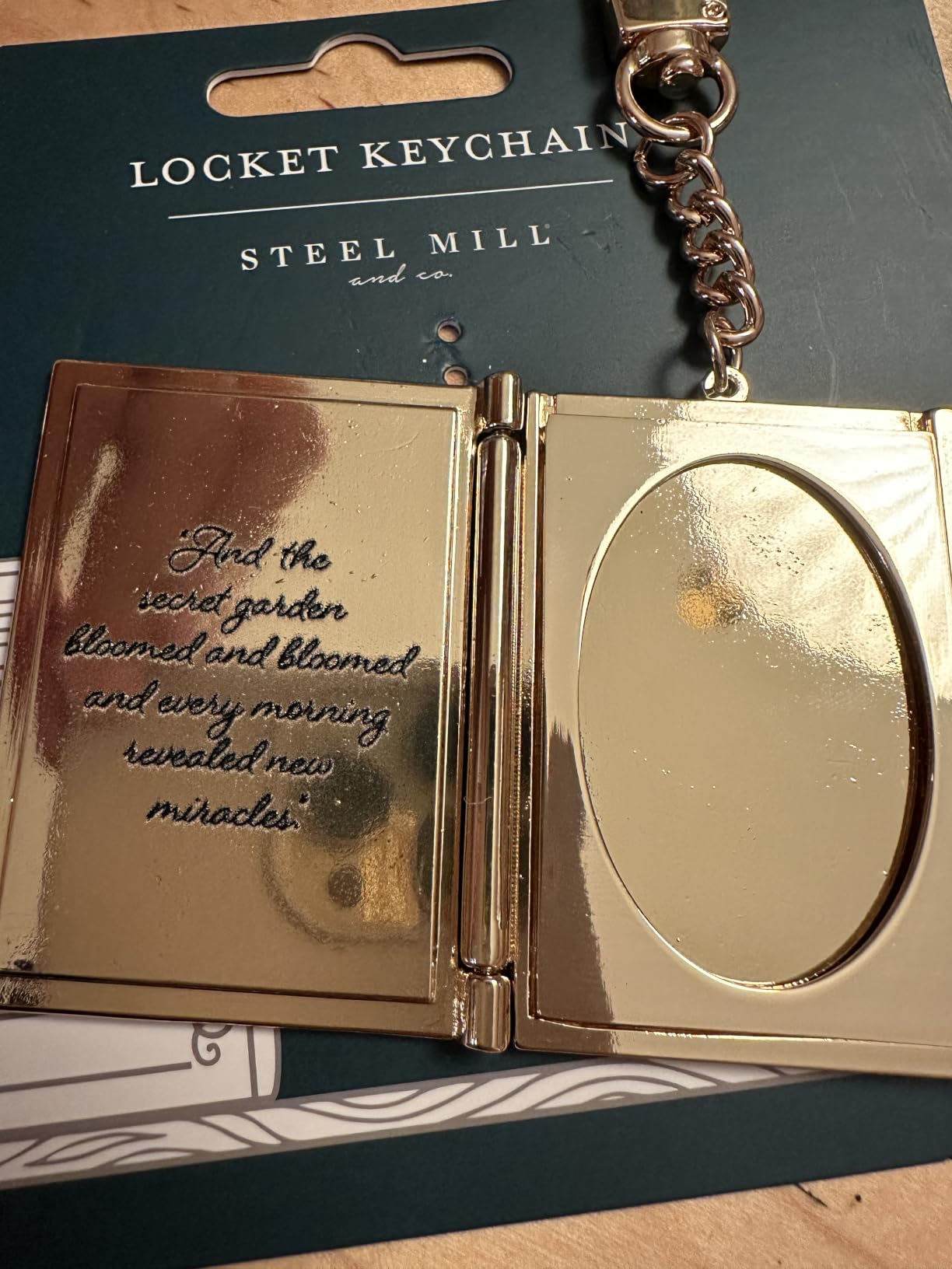 Steel Mill & Co. Book Shaped Locket Keychain, The Secret Garden customer photo 2