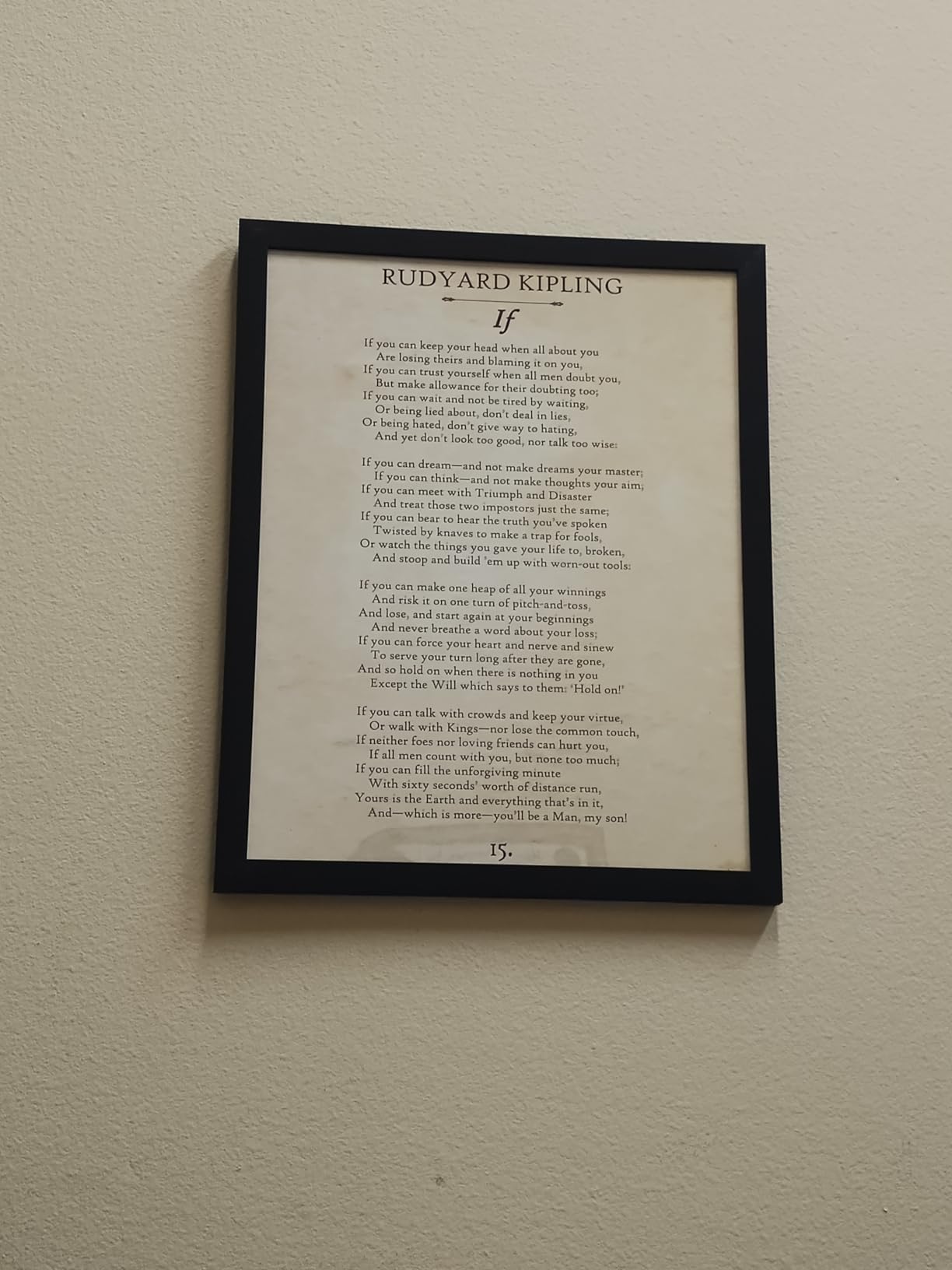 Rudyard Kipling If Poem Framed Wall Art Inspirational Literary Quote Vintage Typography Decor for Office Library Study Classroom Home Library Display 16x20 Framed Poster Ready to Hang customer photo 2