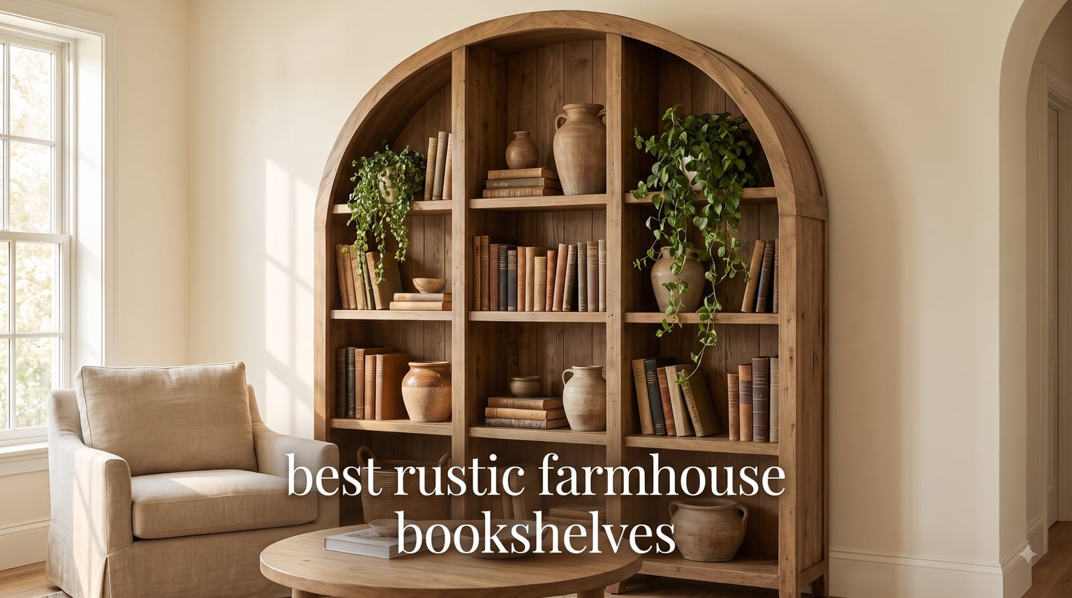 best rustic farmhouse bookshelves