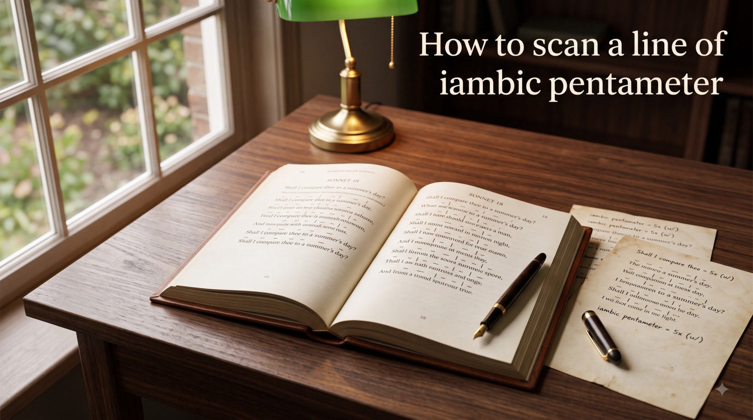 How to scan a line of iambic pentameter