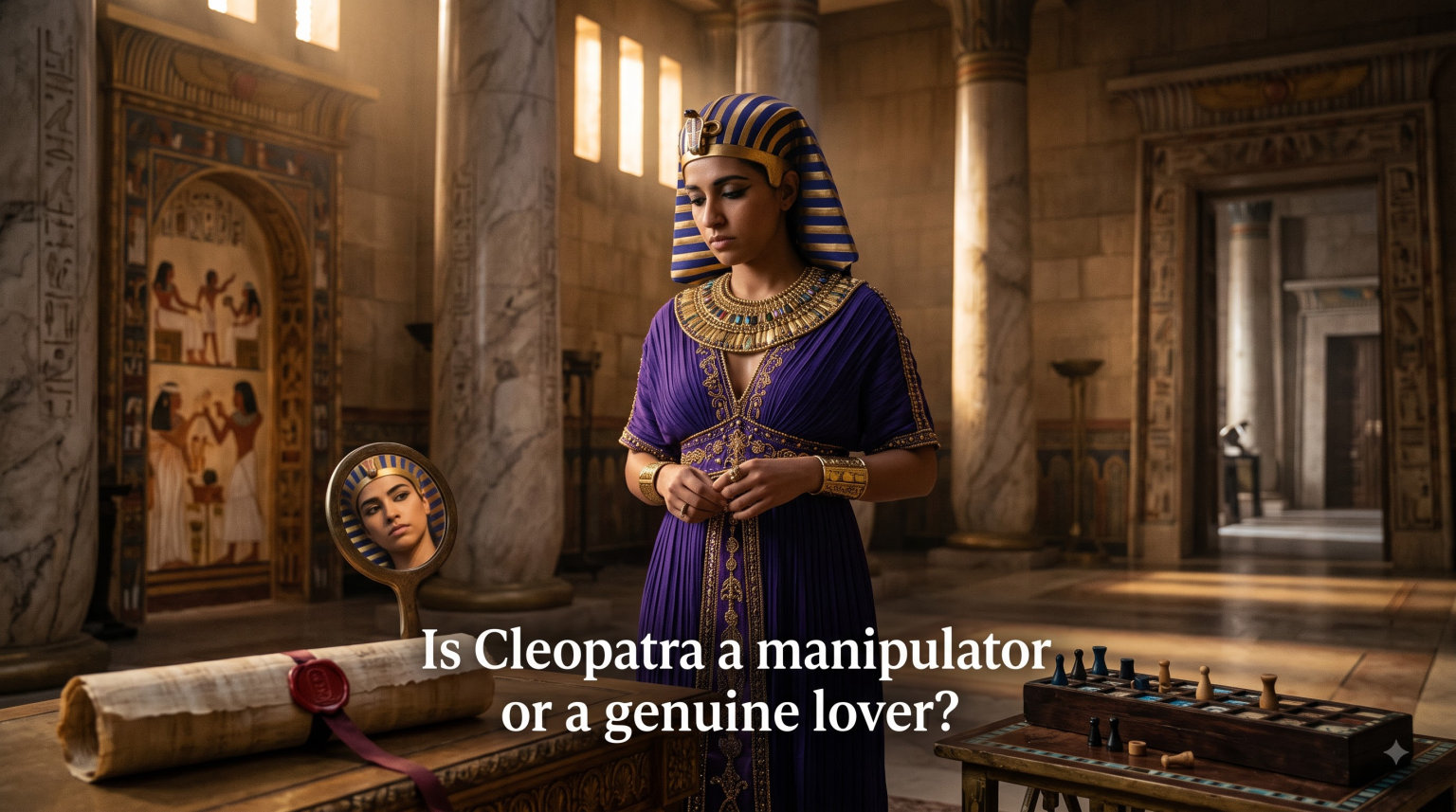Is Cleopatra a manipulator or a genuine lover?