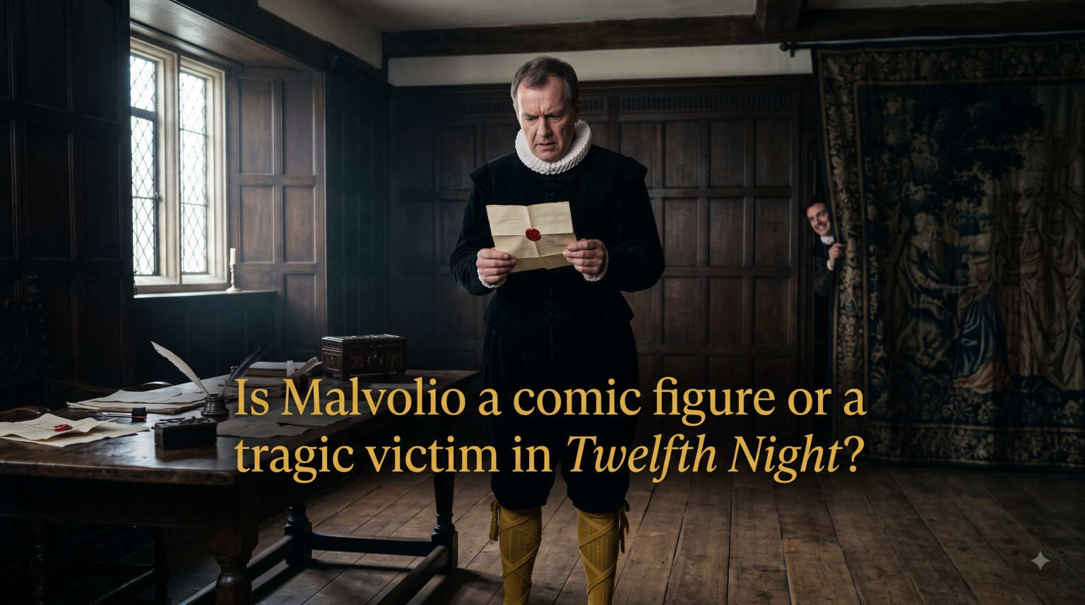 Is Malvolio a comic figure or a tragic victim in Twelfth Night?