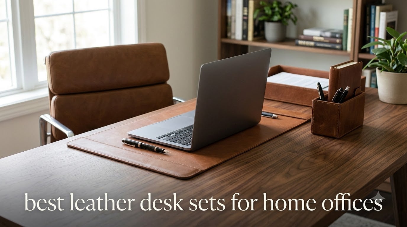 best leather desk sets for home offices