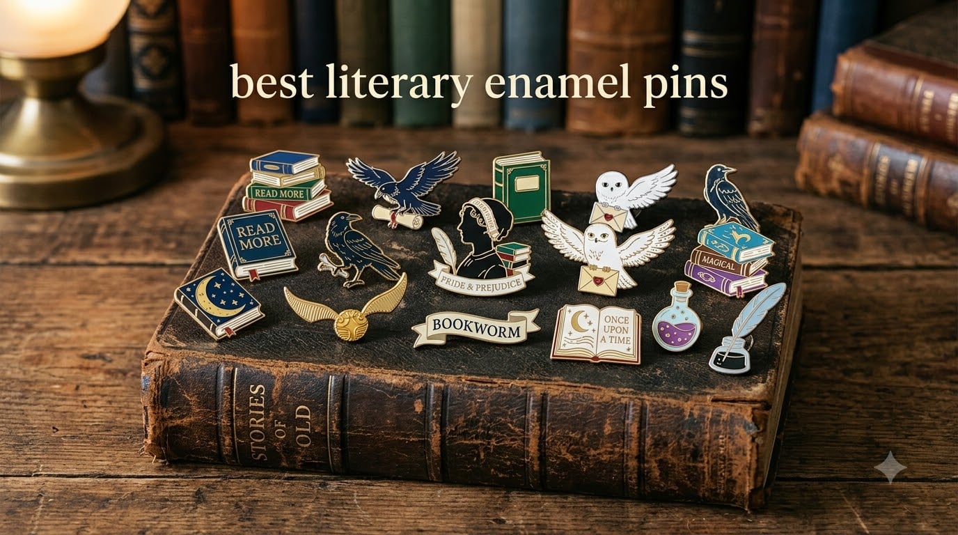 best literary enamel pins