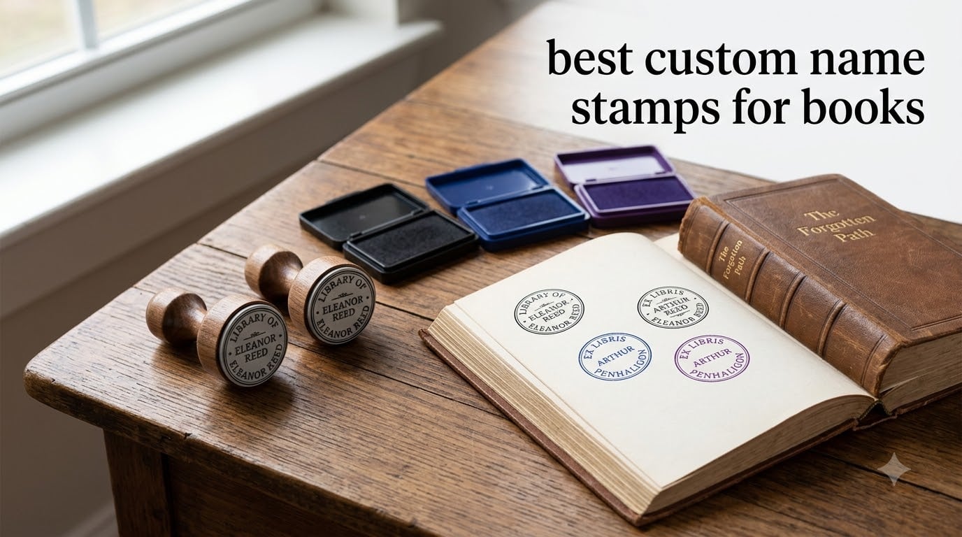 best custom name stamps for books