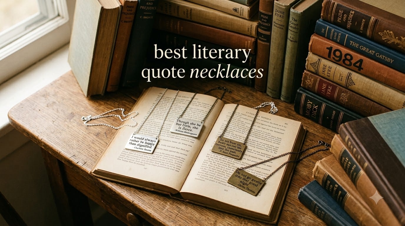 best literary quote necklaces
